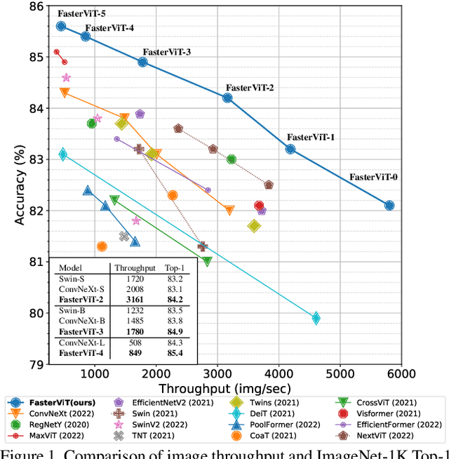 Figure 1 for FasterViT: Fast Vision Transformers with Hierarchical Attention