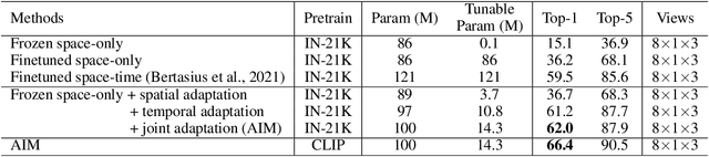 Figure 2 for AIM: Adapting Image Models for Efficient Video Action Recognition