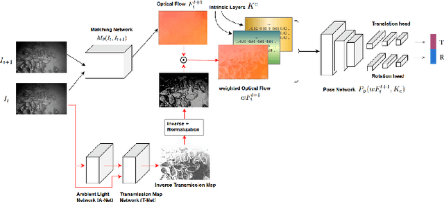 Figure 1 for Attenuation-Aware Weighted Optical Flow with Medium Transmission Map for Learning-based Visual Odometry in Underwater terrain