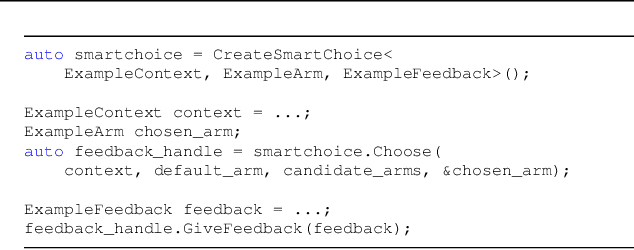 Figure 1 for SmartChoices: Augmenting Software with Learned Implementations