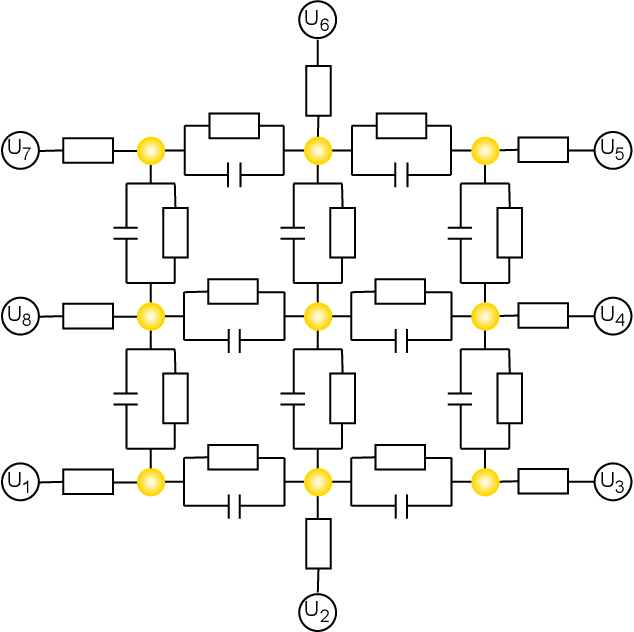 Figure 1 for A kinetic Monte Carlo Approach for Boolean Logic Functionality in Gold Nanoparticle Networks