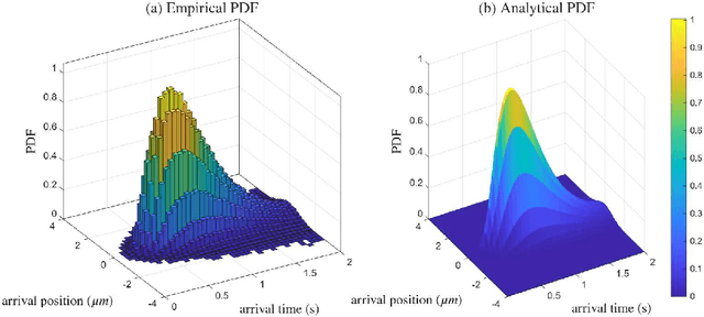 Figure 4 for Joint Time-Position Statistics and Fisher Information in Drift-Diffusion Molecular Channels