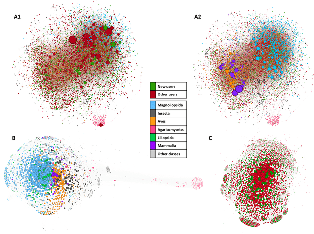 Figure 3 for Network Analysis of the iNaturalist Citizen Science Community
