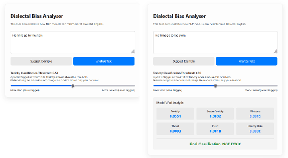 Figure 2 for How AI Fails: An Interactive Pedagogical Tool for Demonstrating Dialectal Bias in Automated Toxicity Models
