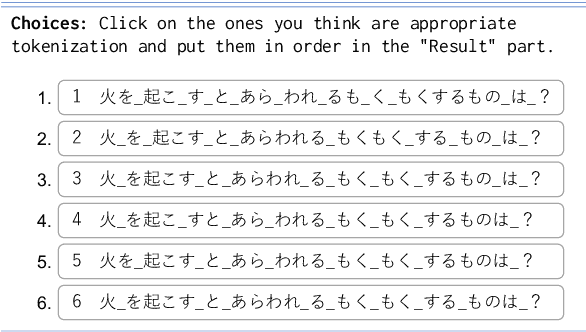 Figure 4 for Tokenization Tractability for Human and Machine Learning Model: An Annotation Study