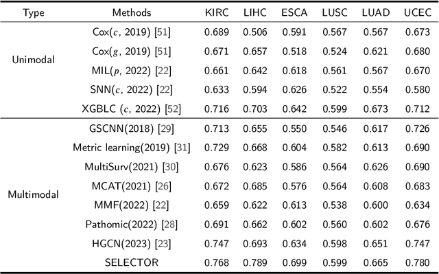 Figure 3 for SELECTOR: Heterogeneous graph network with convolutional masked autoencoder for multimodal robust prediction of cancer survival