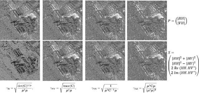 Figure 2 for The speckle contrast extended to the polarimetric case: applications to radar and Laser images