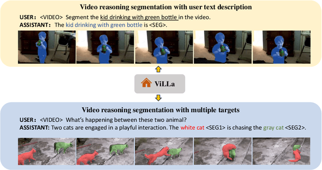 Figure 1 for ViLLa: Video Reasoning Segmentation with Large Language Model