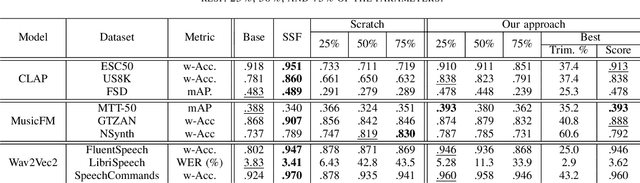 Figure 2 for Keep what you need : extracting efficient subnetworks from large audio representation models