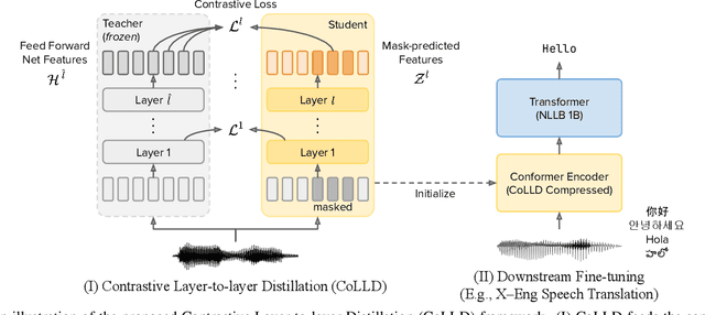 Figure 3 for CoLLD: Contrastive Layer-to-layer Distillation for Compressing Multilingual Pre-trained Speech Encoders