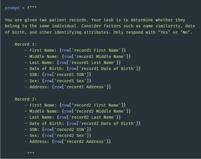 Figure 2 for Leveraging Language Models for Automated Patient Record Linkage