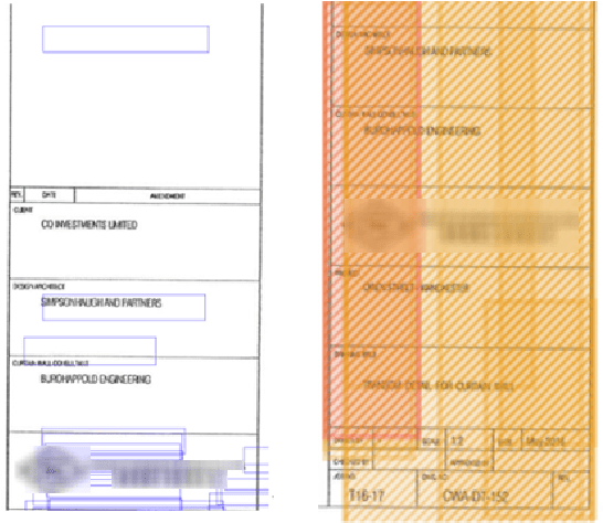 Figure 4 for Title block detection and information extraction for enhanced building drawings search