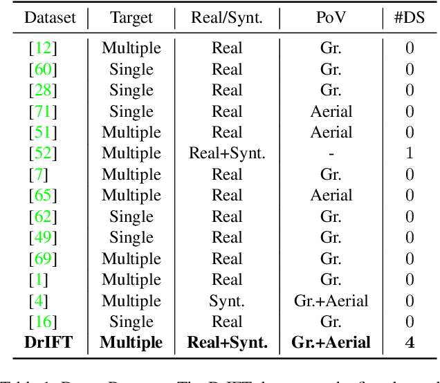 Figure 2 for DrIFT: Autonomous Drone Dataset with Integrated Real and Synthetic Data, Flexible Views, and Transformed Domains