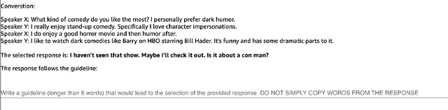Figure 4 for DialGuide: Aligning Dialogue Model Behavior with Developer Guidelines