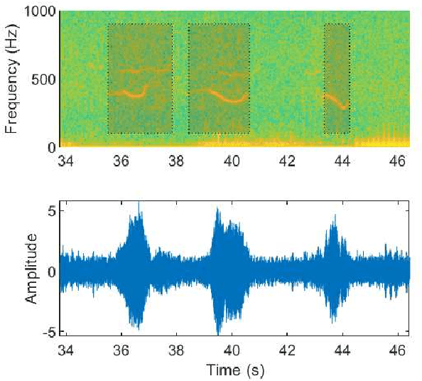 Figure 2 for Soft-Output Signal Detection for Cetacean Vocalizations Using Spectral Entropy, K-Means Clustering and the Continuous Wavelet Transform