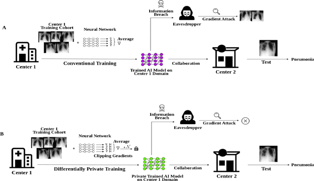 Figure 1 for Preserving privacy in domain transfer of medical AI models comes at no performance costs: The integral role of differential privacy