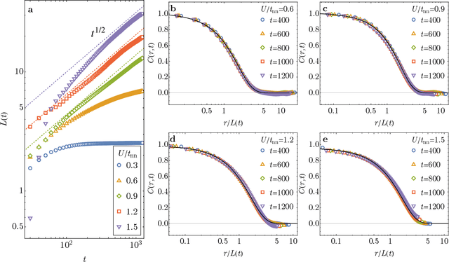 Figure 4 for Enhanced coarsening of charge density waves induced by electron correlation: Machine-learning enabled large-scale dynamical simulations