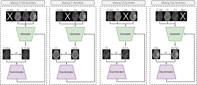 Figure 1 for Synthesizing Missing MRI Sequences from Available Modalities using Generative Adversarial Networks in BraTS Dataset
