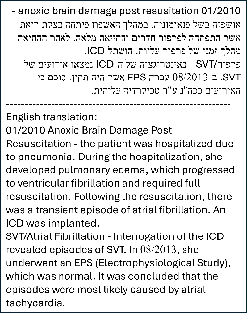 Figure 1 for Building Patient Journeys in Hebrew: A Language Model for Clinical Timeline Extraction
