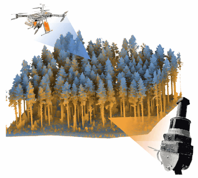 Figure 1 for Markerless Aerial-Terrestrial Co-Registration of Forest Point Clouds using a Deformable Pose Graph