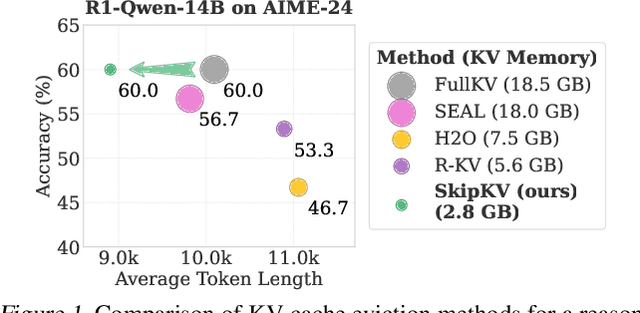 Figure 1 for SkipKV: Selective Skipping of KV Generation and Storage for Efficient Inference with Large Reasoning Models