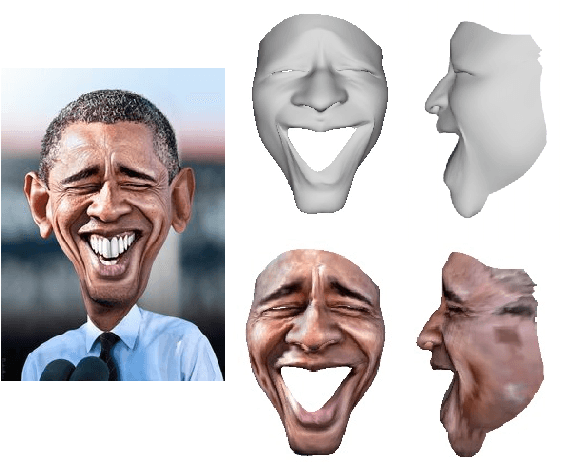 Figure 1 for Alive Caricature from 2D to 3D