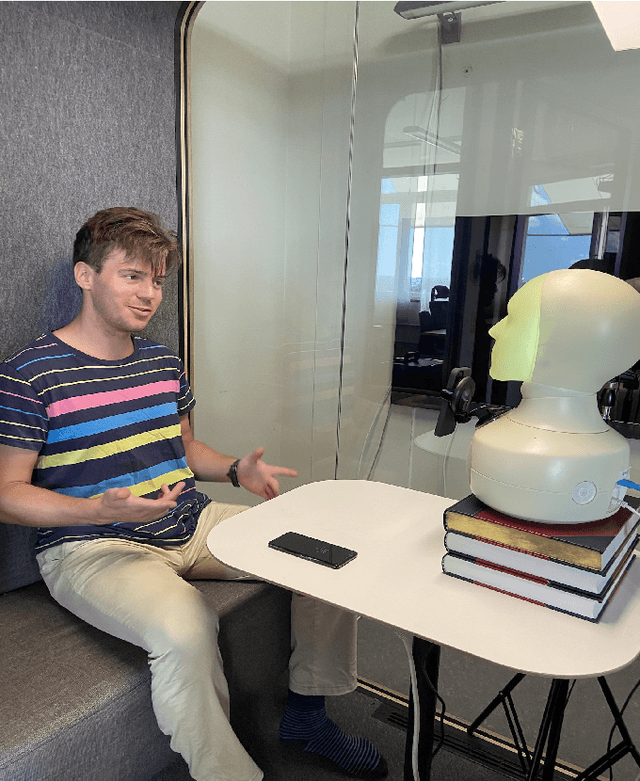 Figure 2 for Mechanical Chameleons: Evaluating the effects of a social robot's non-verbal behavior on social influence