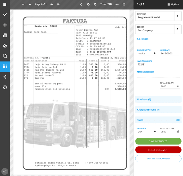 Figure 1 for CloudScan - A configuration-free invoice analysis system using recurrent neural networks