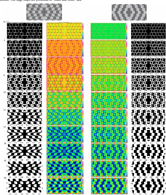 Figure 1 for Prediction of Dashed Café Wall illusion by the Classical Receptive Field Model