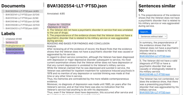 Figure 1 for Sentence Embeddings and High-speed Similarity Search for Fast Computer Assisted Annotation of Legal Documents