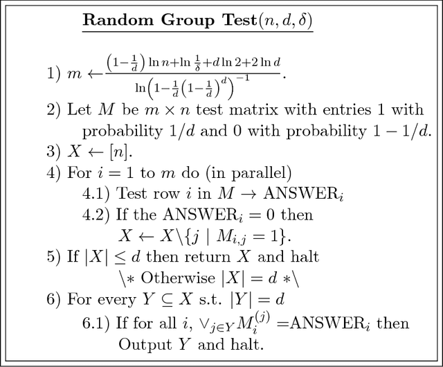 Figure 2 for Non-Adaptive Randomized Algorithm for Group Testing