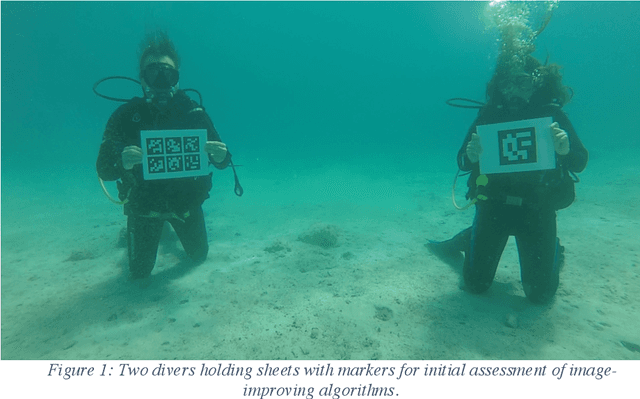 Figure 1 for Tackling problems of marker-based augmented reality under water