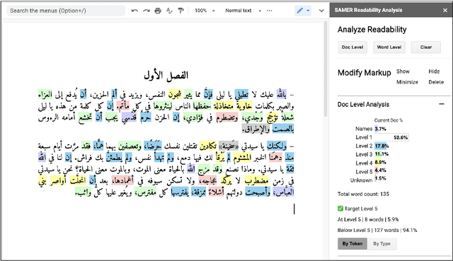 Figure 4 for Arabic Word-level Readability Visualization for Assisted Text Simplification