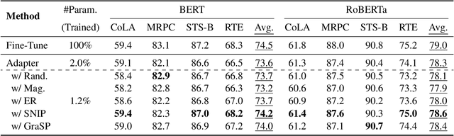 Figure 2 for SparseAdapter: An Easy Approach for Improving the Parameter-Efficiency of Adapters