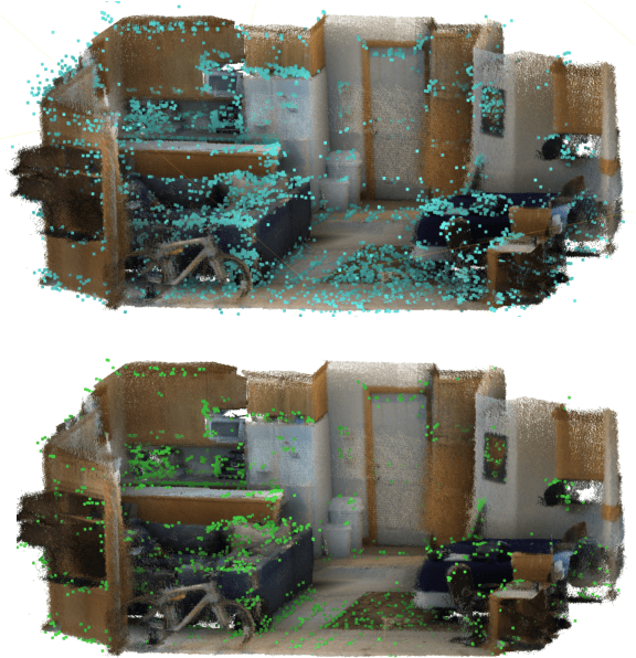 Figure 1 for Keeping Less is More: Point Sparsification for Visual SLAM