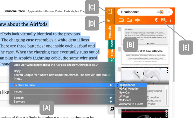 Figure 4 for Fuse: In-Situ Sensemaking Support in the Browser