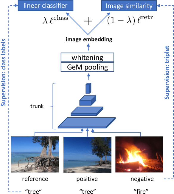 Figure 3 for MultiGrain: a unified image embedding for classes and instances