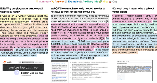 Figure 1 for How Do We Answer Complex Questions: Discourse Structure of Long-form Answers