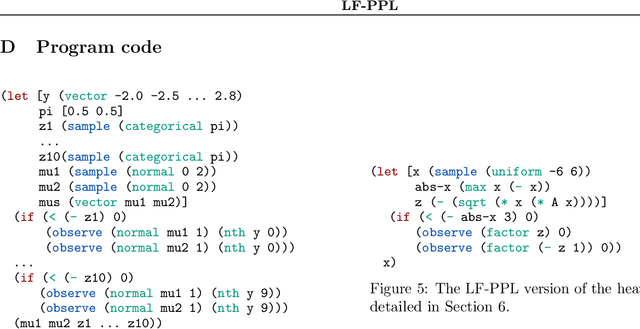 Figure 3 for LF-PPL: A Low-Level First Order Probabilistic Programming Language for Non-Differentiable Models