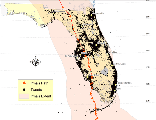 Figure 1 for A multi-modal approach towards mining social media data during natural disasters -- a case study of Hurricane Irma