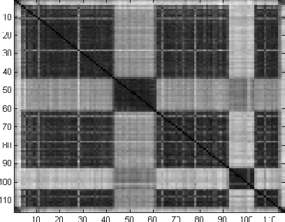 Figure 4 for Automatic Segmentation of Broadcast News Audio using Self Similarity Matrix