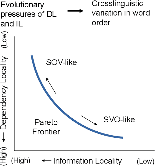 Figure 2 for Crosslinguistic word order variation reflects evolutionary pressures of dependency and information locality