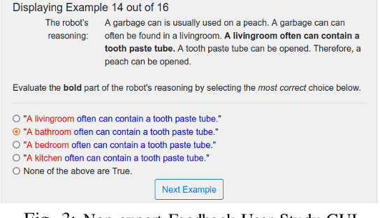 Figure 3 for Explainable Knowledge Graph Embedding: Inference Reconciliation for Knowledge Inferences Supporting Robot Actions