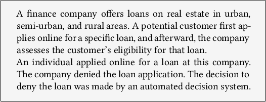 Figure 1 for Appropriate Fairness Perceptions? On the Effectiveness of Explanations in Enabling People to Assess the Fairness of Automated Decision Systems