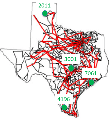 Figure 1 for Dynamic Response Recovery Using Ambient Synchrophasor Data: A Synthetic Texas Interconnection Case Study