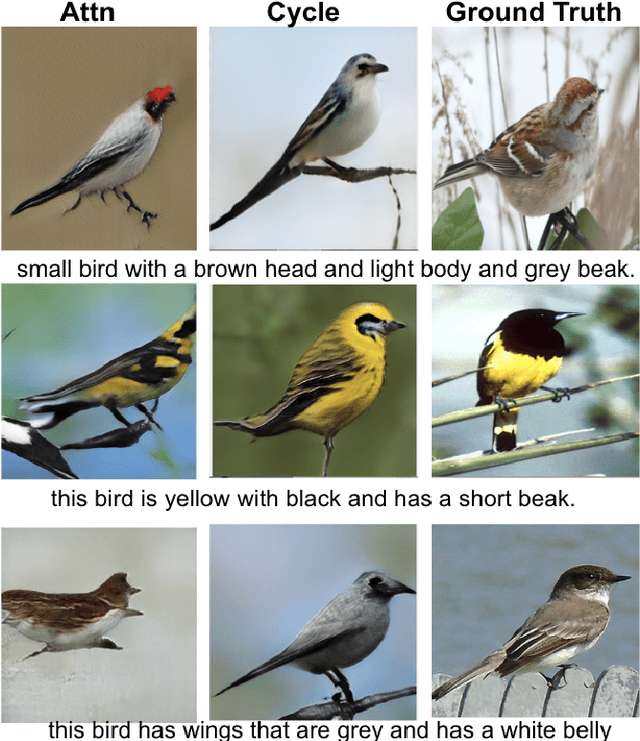 Figure 4 for Cycle Text-To-Image GAN with BERT
