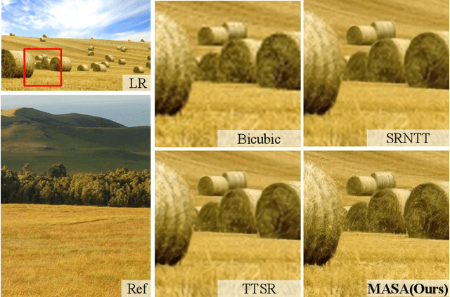 Figure 1 for MASA-SR: Matching Acceleration and Spatial Adaptation for Reference-Based Image Super-Resolution