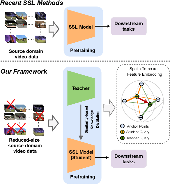 Figure 1 for Auxiliary Learning for Self-Supervised Video Representation via Similarity-based Knowledge Distillation