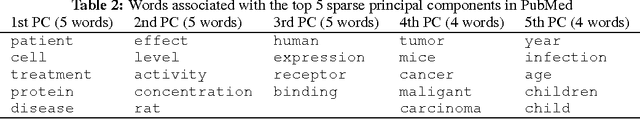 Figure 4 for Large-Scale Sparse Principal Component Analysis with Application to Text Data
