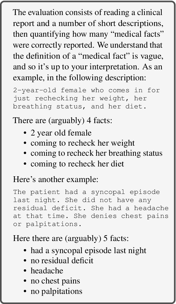 Figure 2 for Towards objectively evaluating the quality of generated medical summaries
